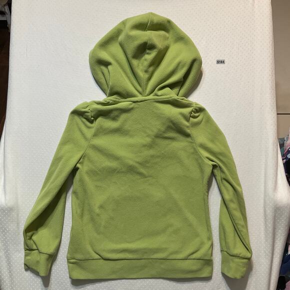 REI Little Girl Hoodie size XXS (4/5) Green Long Sleeve Fleece Kangaroo Pouch - Picture 7 of 7
